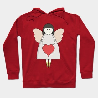 Little angel holding a heart Hoodie